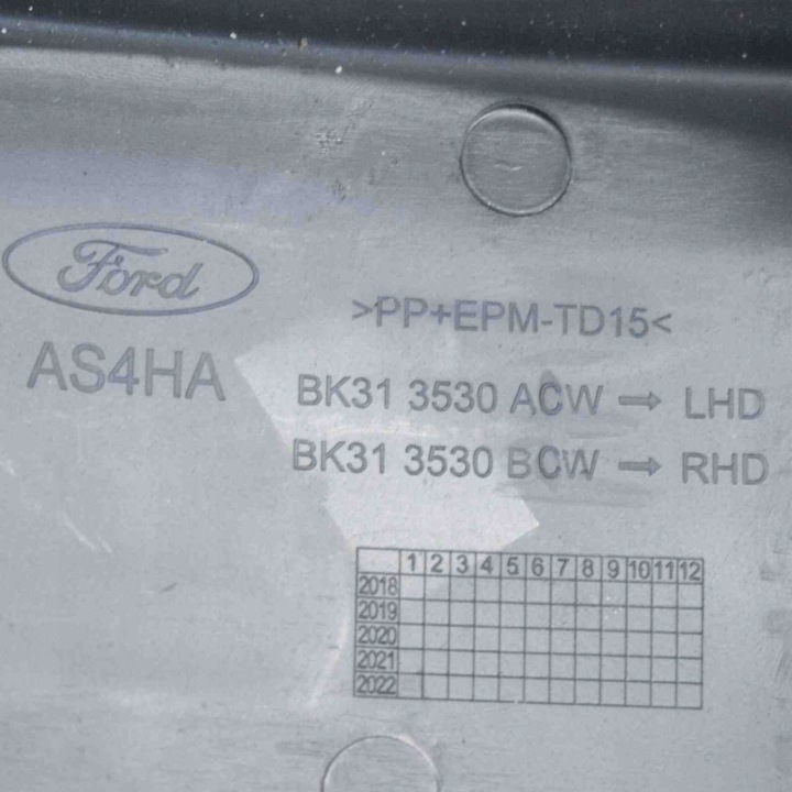 FORD TRANSIT CUSTOM 2017 ÉLÉMENTS REVÊTEMENT COLONNES DIRECTION