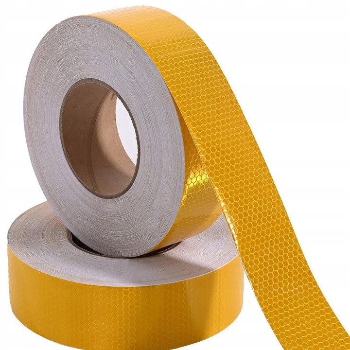 BELT WARNING REFLECTIVE ON AUTO TIR LAWETE KONTUROWA YELLOW COLOR 25M GOLD 