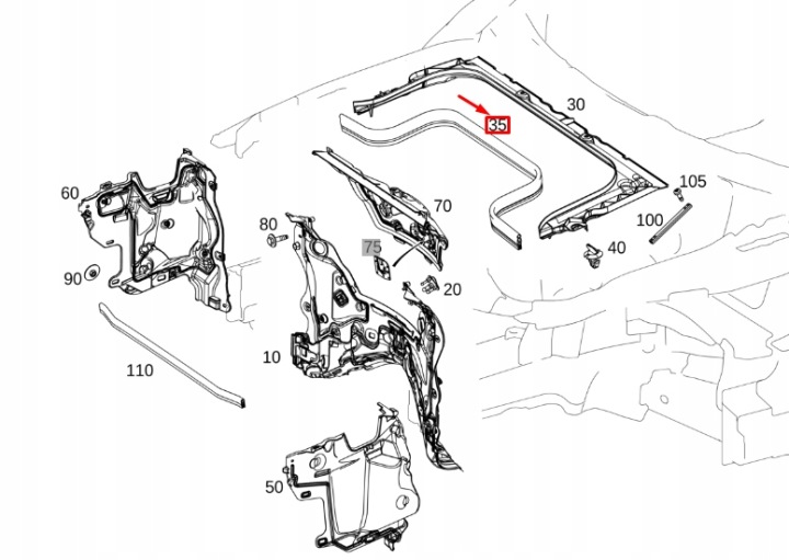 PIÈCES CHAMBRES MOTEUR MERCEDES-BENZ A1678871900 2.1L HYBRID 2022