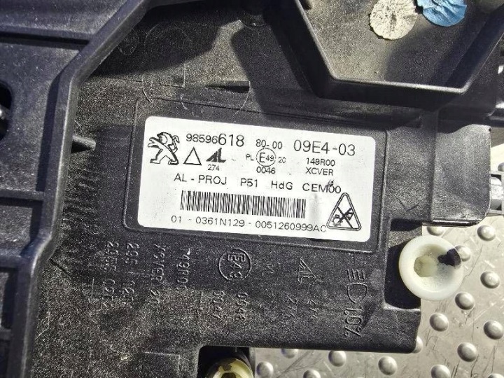 PEUGEOT 308 III T10 MATRIX COMPLET LED 408 98596618 PHARE AVANT AVANT DROITE