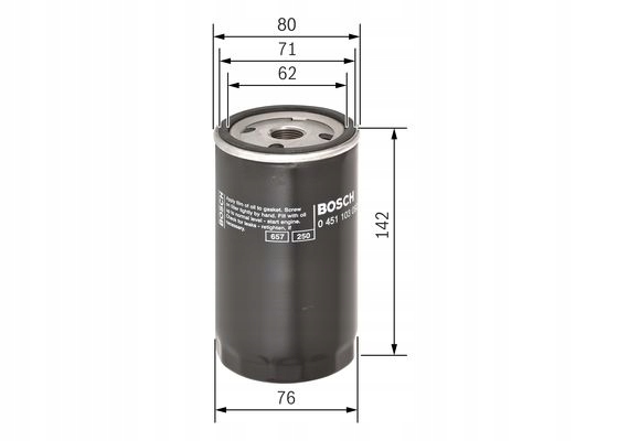BOSCH 0 451 103 092 FILTRE HUILES