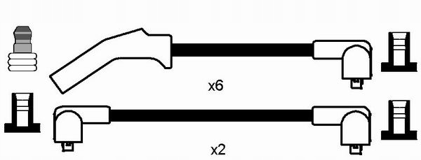 NGK 7406 RC-FD830 KIT FILS D'ALLUMAGE
