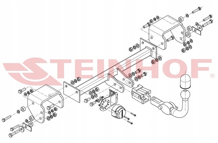 BARRA DE REMOLQUE GANCHO DE REMOLQUE PARA TOYOTA AYGO I 05-14 + MÓDULO 7PIN 