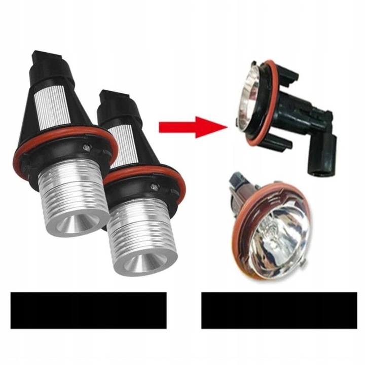 DEUX AMPOULES LED E8 TYPE ROULEMENT EYE PASUJACE VERS MODÈLES BMW E60, E39, E53