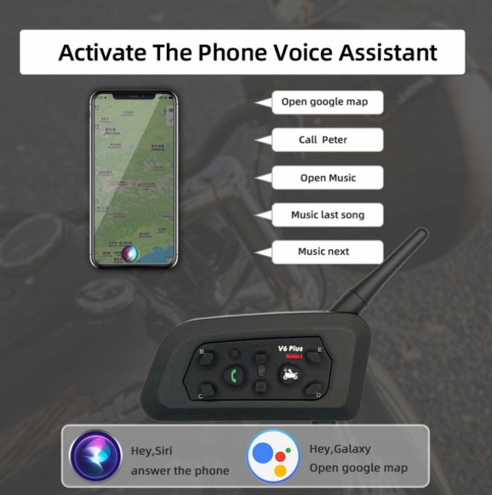 EJEAS V6 PRO INTERCOM MOTOCYCLETTE BLUETOOTH 850MAH 12H CZAS TRAVAIL