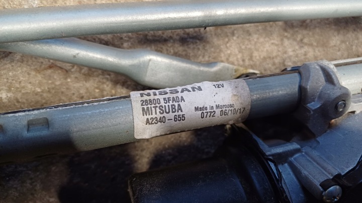 NISSAN MICRA K14 MÉCANISME ESSUIE-GLACES AVANT AVANT PETIT MOTEUR 288005FA0A