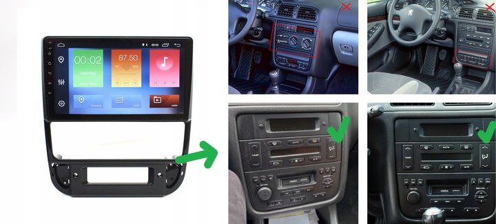 RADIO NAVEGACIÓN GPS PEUGEOT 406 1995–2004 2GB 64GB WIFI CARPLAY 