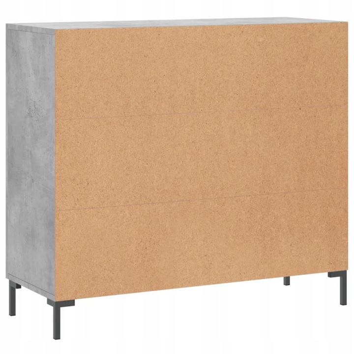 VIDAXL CASIER SZAROSC BÉTON 90X34X80 CM, MATÉRIAU DREWNOPOCHODNY