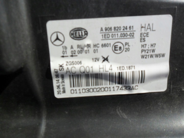 MERCEDES SPRINTER W906 LIFT PROJECTEUR DROIT AVANT PHARE DROITE AVANT