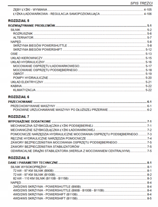 NUEVO HOLLAND B90B-B115B MANUAL MANTENIMIENTO DTR 