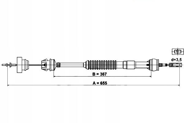 CÂBLE ADHÉRENCE ATE 24-3728-0835-2 2150Y1