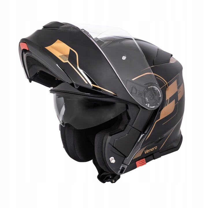 CASQUE MOTOCYCLETTE SZCZEKOWY AVEC CACHE W-TEC VENERO NEUF NORME POUSSOIR VARIOMATIC GAUCHE
