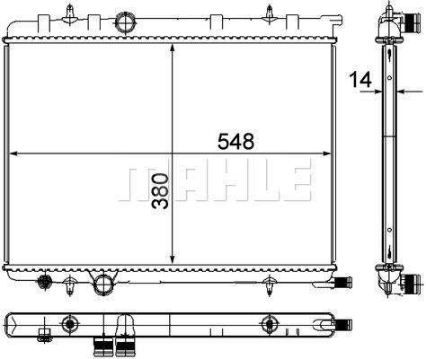 RADIATEUR CITROEN XSARA 1,4-1,6 00-