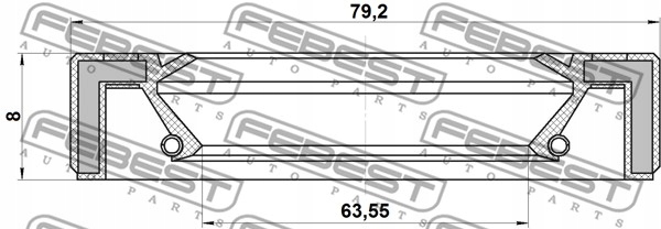 USZCZELNIACZE DE EJE NAPEDO FEBEST 95GAY-65790808C 