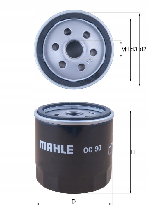 FILTRE HUILES KNECHT/MAHLE OC 90 MAHLE OC 90 FILTRE HUILES