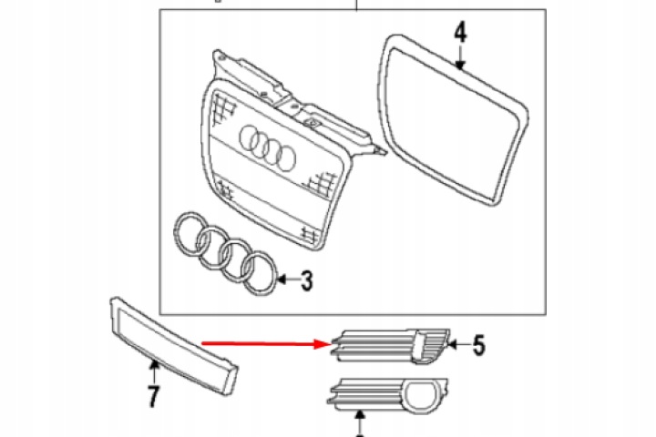 AUDI A3 8P GAUCHE PROTECTION ANTIBROUILLARD 8P4807681F NEUF ORIGINALE 2007