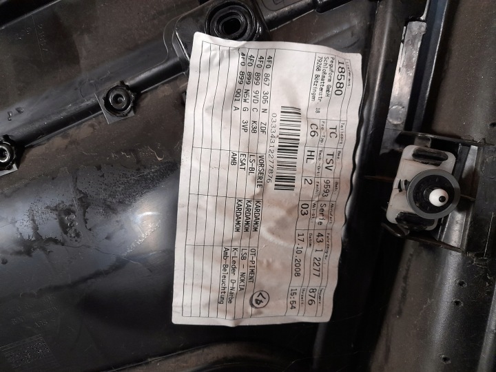 AUDI A6 C6 LIFT COLLECTEUR GAUCHE ARRIÈRE COULEUR KREMOWY BEIGE CUIR 4F0867305 BERLINE