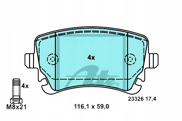 ZAPATAS HAM. AUDI T. A4- A6 2.0- 4.2 04- 11 CERAMIC 