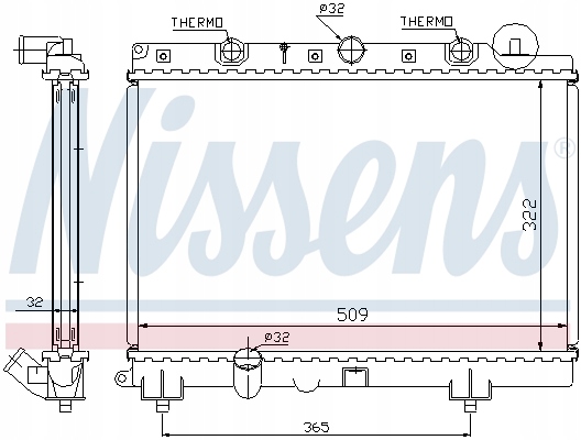 RADIATOR ENGINE NISSENS 64305A GRD930 photo 2 - milautoparts-fr.ukrlive.com