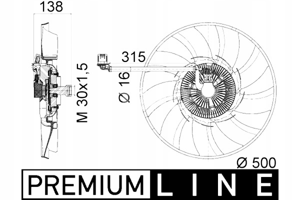 MAHLE VENTILADOR DEL RADIADOR LAND ROVER DISCOVERY IV RANGE ROVER SPORT 