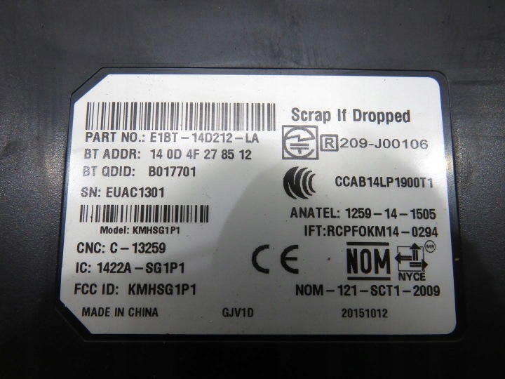 MODULE BLUETOOTH FORD ECOSPORT E1BT-14D212-LA