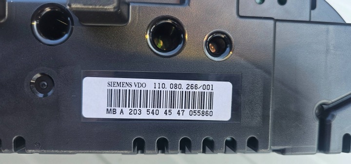 MERCEDES W203 COMPTEUR TABLEAU DE BORD A2035404547 1.8 KOMPRESSOR 168 MILLE KM EUROPE