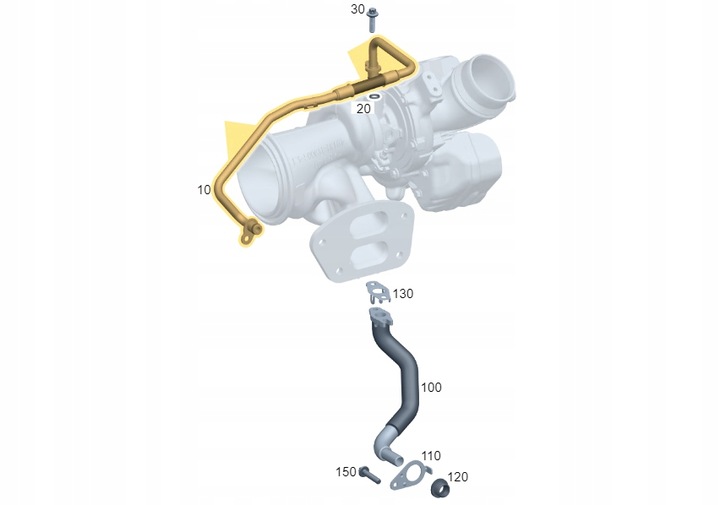 CABLE DE ACEITE DE TURBINA MERCEDES-BENZ M 254 (01) 