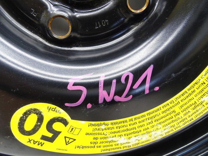 KOLO RÉGLAGE RÉSERVE 1K0601027AP 125/70R18 ET25.5 5X112 AUDI A3 8V