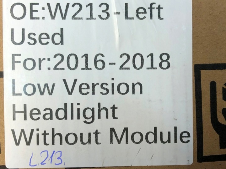 PHARE GOLA GAUCHE LED HIGH PERFORMANCE LOW VERSION VERS E W213 16-19 EUROPE