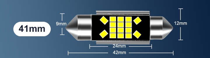 LAMP JUNCTION PIPE LED 41MM 42MM 16SMD C5W XSTORM CAN 