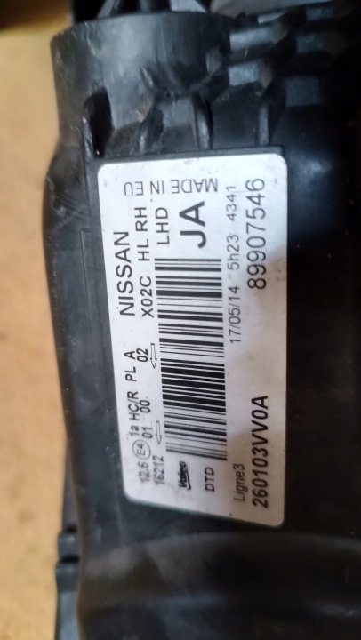 NISSAN NOTE II E12 PHARES AVANT L+P EUROPE ORIGINAL STOCK BON ÉTAT
