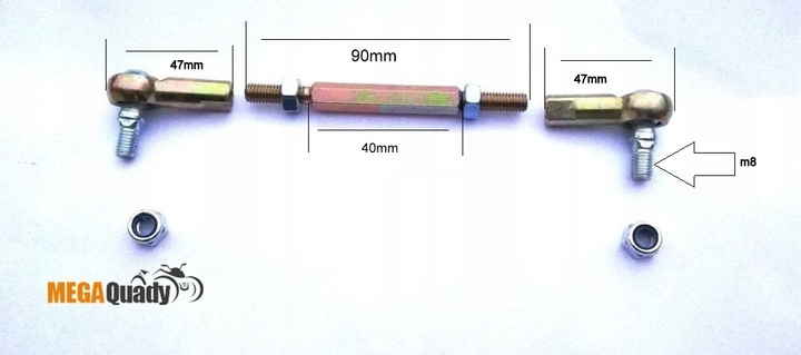 BARRA KIEROWNICZY MINI QUAD 49CC 2T 8MM NUEVO 