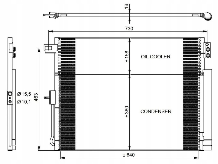 RADUADOR DE ACONDICIONADOR JEEP GRAND CHEROKEE 10- 