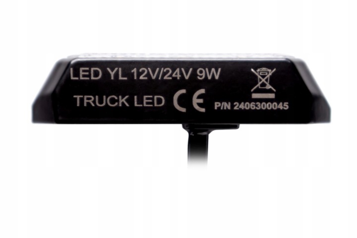 PHARE STROBOSCOPIQUE 3LED 9W 12-24V SUR ROULEAUX WIDLOWE POMARANCZOWA