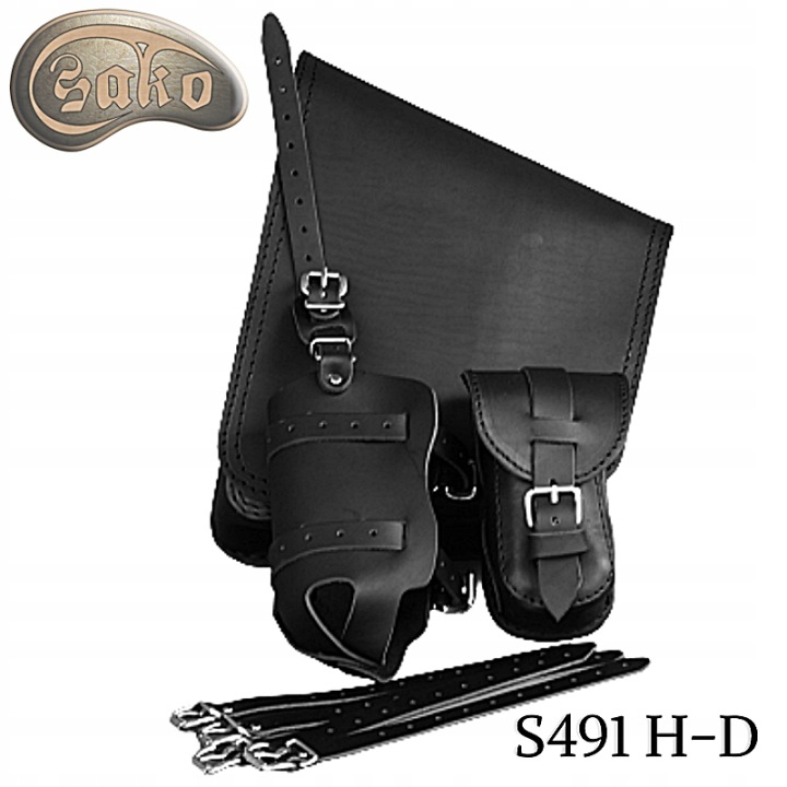 SACOCHES CUIR HARLEY DAVIDSON SOFTAIL S491+GRATIS