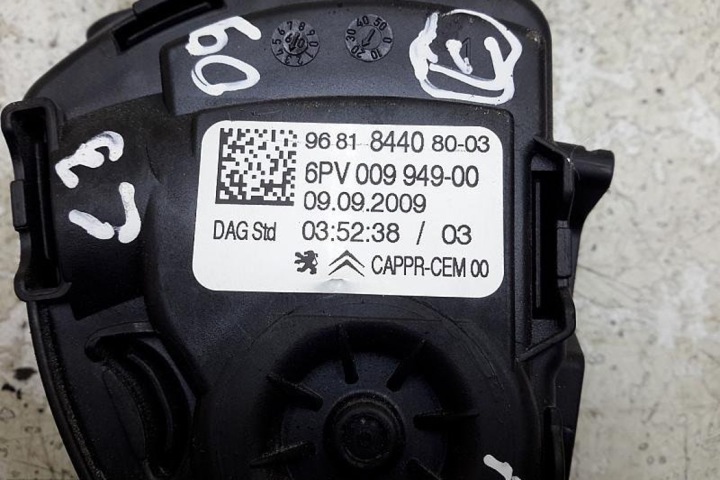 PÉDALE GAZ CITROËN C3 II 9681844080 0.0L 2009