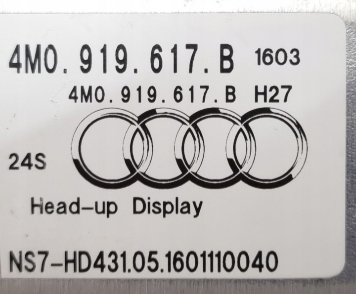 HEAD UP HUD AUDI 4M0919617 4M0941531AJ 4M1857161