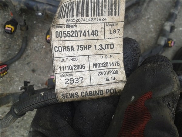 JUEGO DE CABLES DEL MOTOR OPEL CORSA D 1.3 CDTI 00552074140 