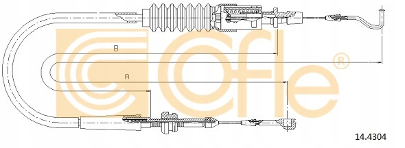 CÂBLE GAZ COFLE 14.4304 VW T4 1.9TDI 90- COFLE