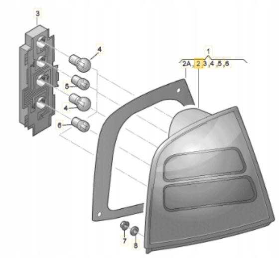 PHARE ARRIÈRE GAUCHE SKODA OCTAVIA I M01 HAYON NEUF CHORZOW 2001-2010R.