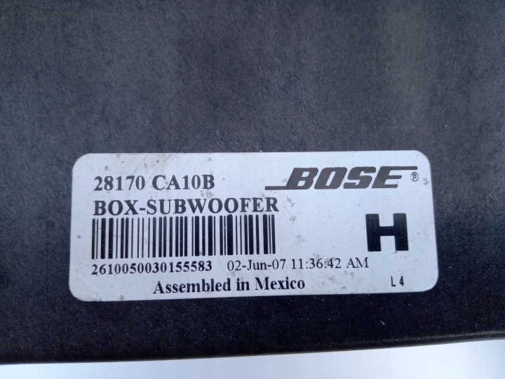 SUBWOOFER HAUT-PARLEUR BOSE NISSAN MURANO Z50