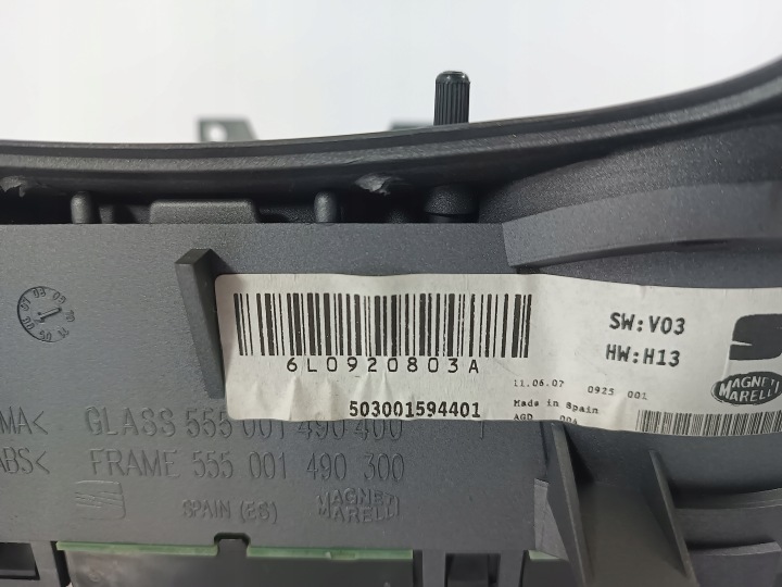 SEAT IBIZA 3 III 02-08 COMPTEUR TABLEAU DE BORD COMPTE-TOURS 1.4TDI OE 6L0920803A