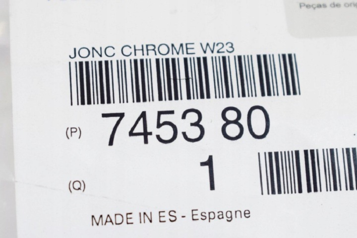 PEUGEOT 508 MOULURE CHROMÉE PARE-CHOCS ARRIÈRE 745380 NEUF ORIGINALE