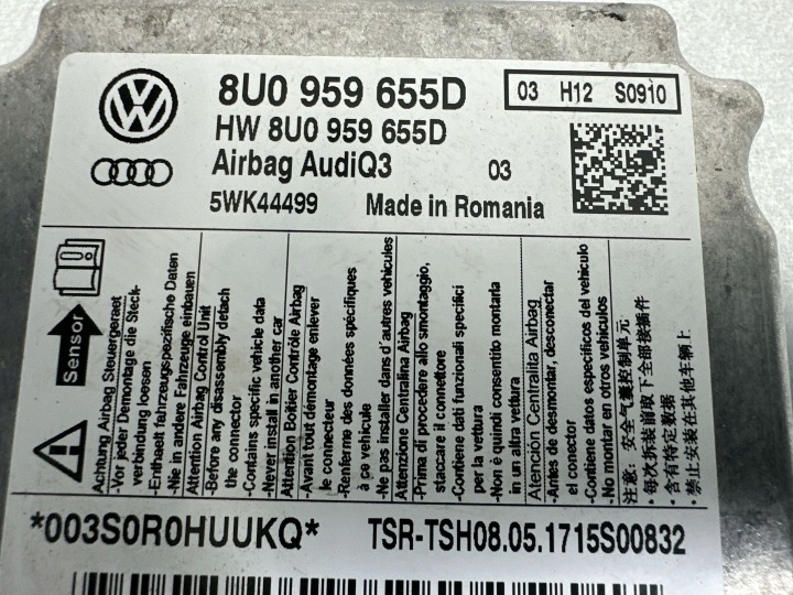 CAPTEUR MODULE AIRBAG AUDI Q3 LIFT 8U