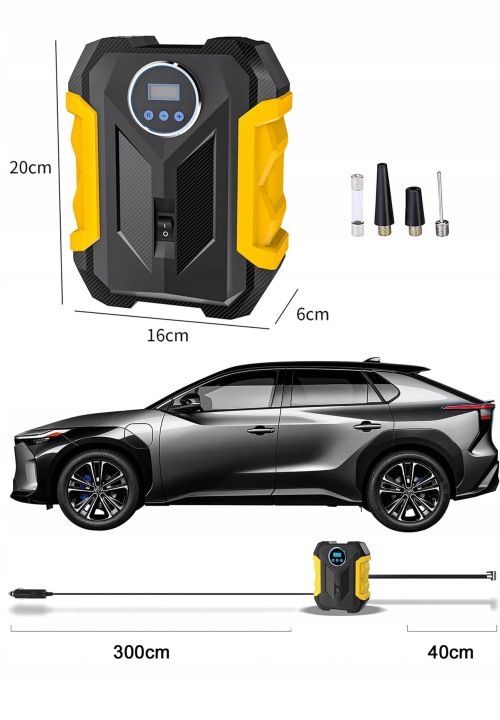 COMPRESSEUR AUTOMOBILE POMPE COMPRESSEUR 12V LED LCD 1399_1