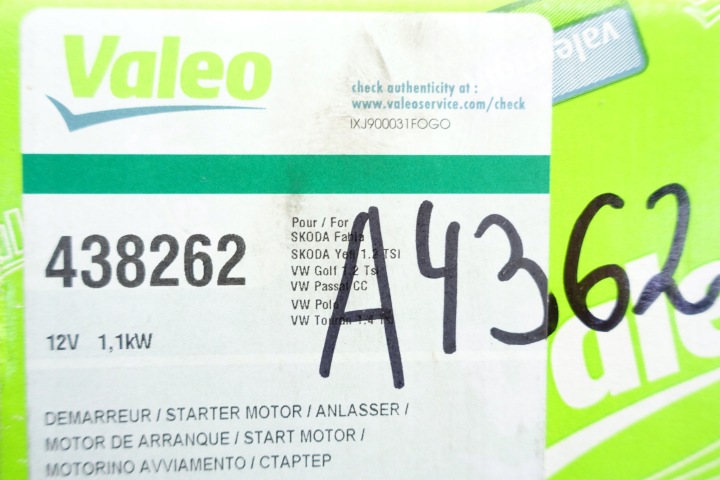 DÉMARREUR VALEO 438262