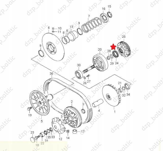 BENDIX EMBRAYAGE DÉMARREUR SUZUKI LT-F LT-A 500