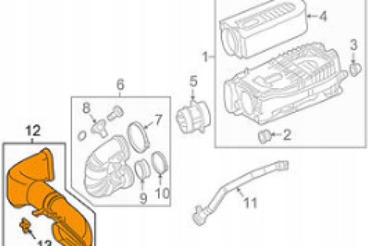 MERCEDES ESSENCE GLE W166 TUYAU ADMISSION AIR NEUF ORIGINALE A6510901142