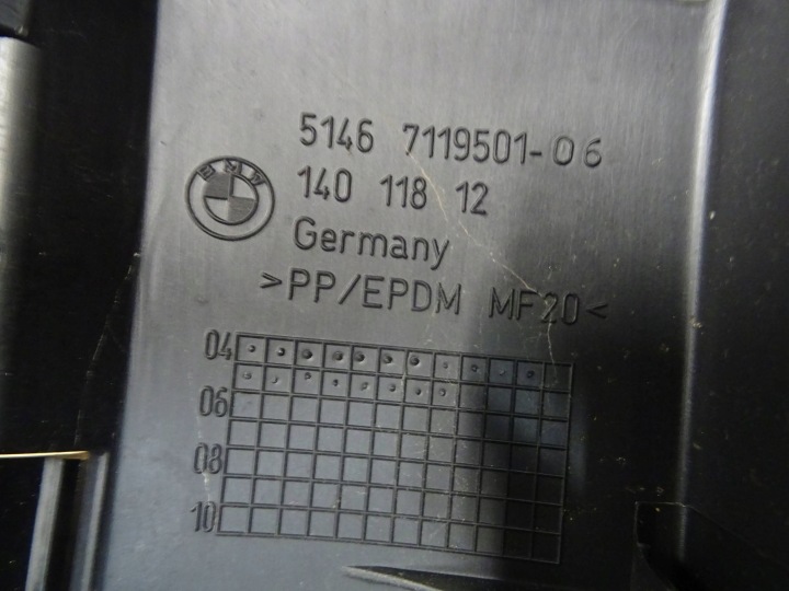 SUPPORT ÉTAGÈRES COUVERCLES DE COFFRE GAUCHE BMW 1 E81 3D HAYON NR49