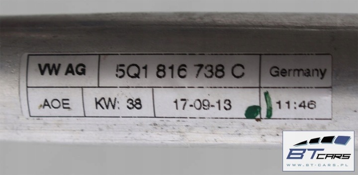 AUDI VW TUBES CLIMATISATION RUKA CLIMATISATION RUREK 5Q0816721B 5Q1816738C 5Q0820741